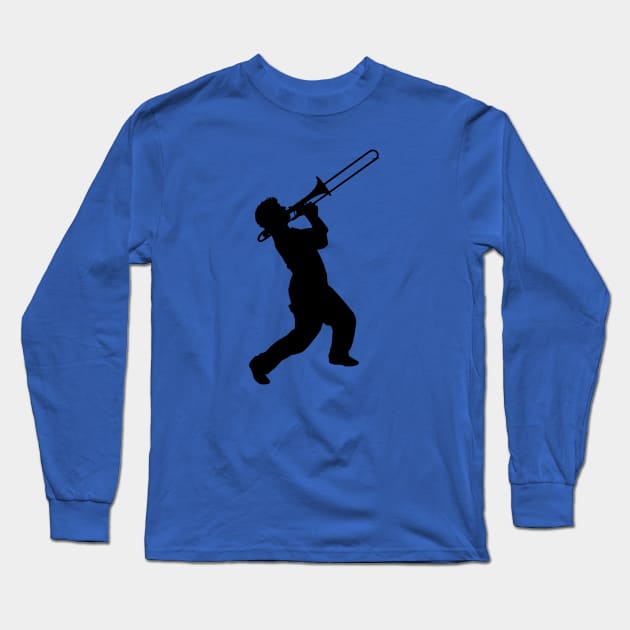 The Player of Trombone Long Sleeve T-Shirt by rud